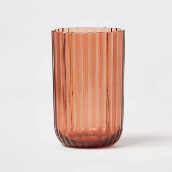 16oz Plastic Ribbed Tall Tumbler