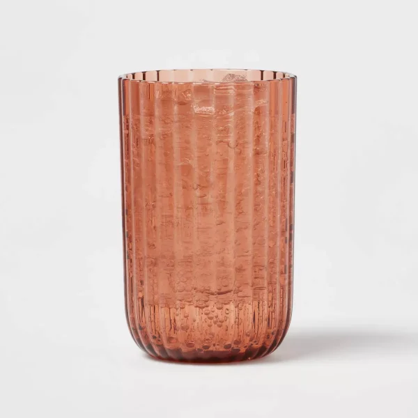 16oz Plastic Ribbed Tall Tumbler