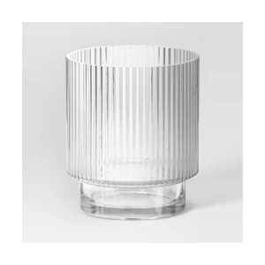 8.4oz Glass Ribbed Cassin Short Tumbler