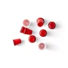 Houdini 20pk Disposable Shot Glasses: Red Plastic Shot Cups, 2oz Capacity, Solid Pattern, Art & Design Theme