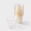 20ct Plastic Stemless Wine Glasses Gold