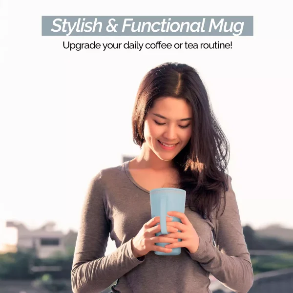 Copco Cone Double Wall Insulated Coffee Mug with Handle, Durable & BPA-Free Reusable Plastic, 16 oz.